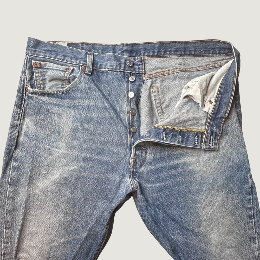 Levi's 501 Jeans Mens 40x32 (38x30) Original Blue Straight Leg Denim Button Fly